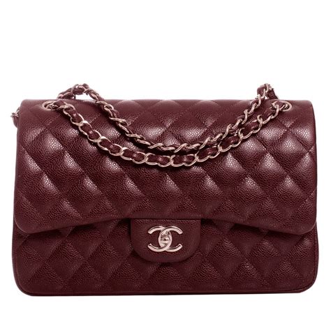 CHANEL Caviar Shoulder Bag Burgundy 1521790 